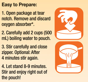 Mountain House Beef Stew Canada Pouch Preparation Instructions