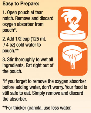 Mountain House Pouch Preparation Instructions