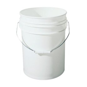 White 5 Gallon Bucket without Lid - (Food Grade)