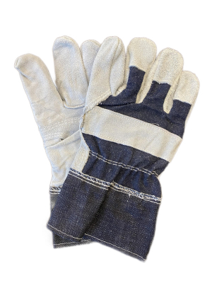 Leather/Canvas Work Gloves 