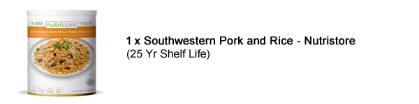 Nutristore Southwestern Pork and Rice